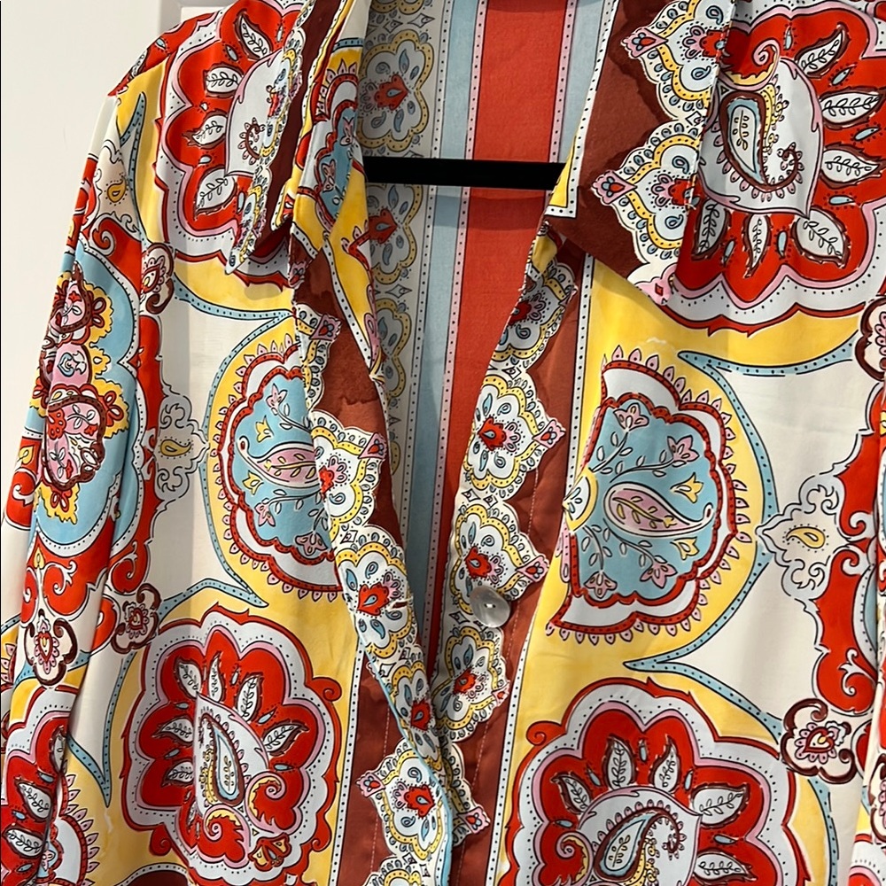 Mango Multicolor Striped And Patterned Dress - image 3